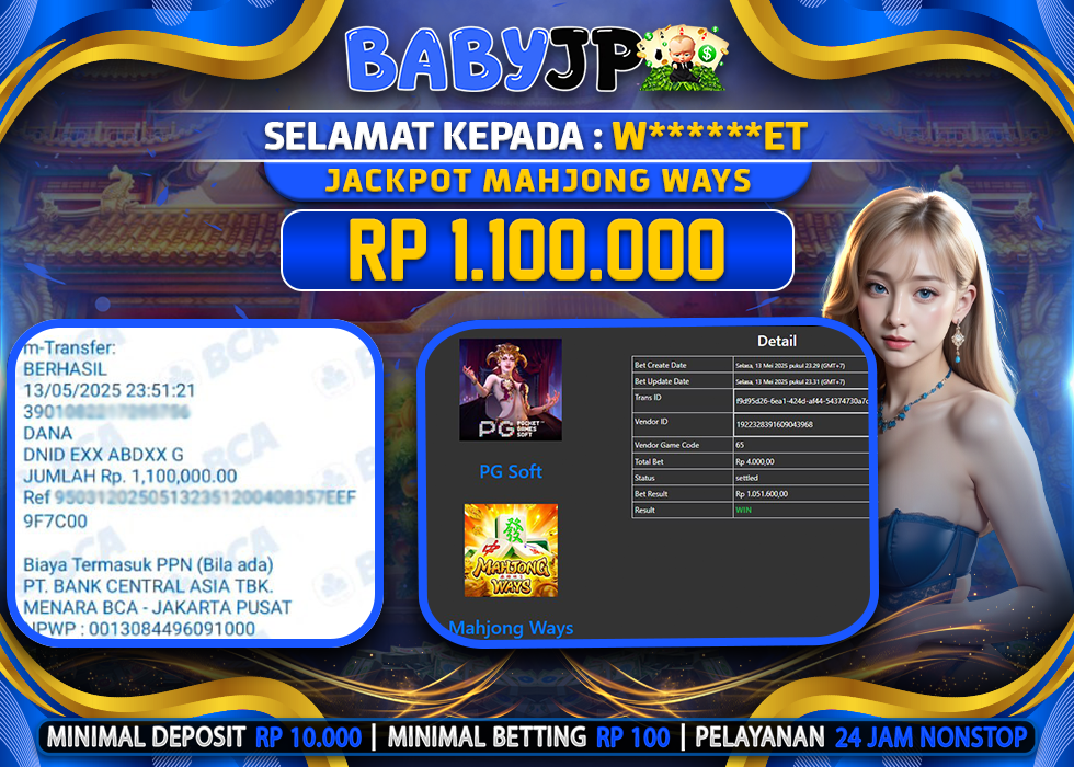 W******ET JACKPOT MAHJONG WAYS,-LUNAS